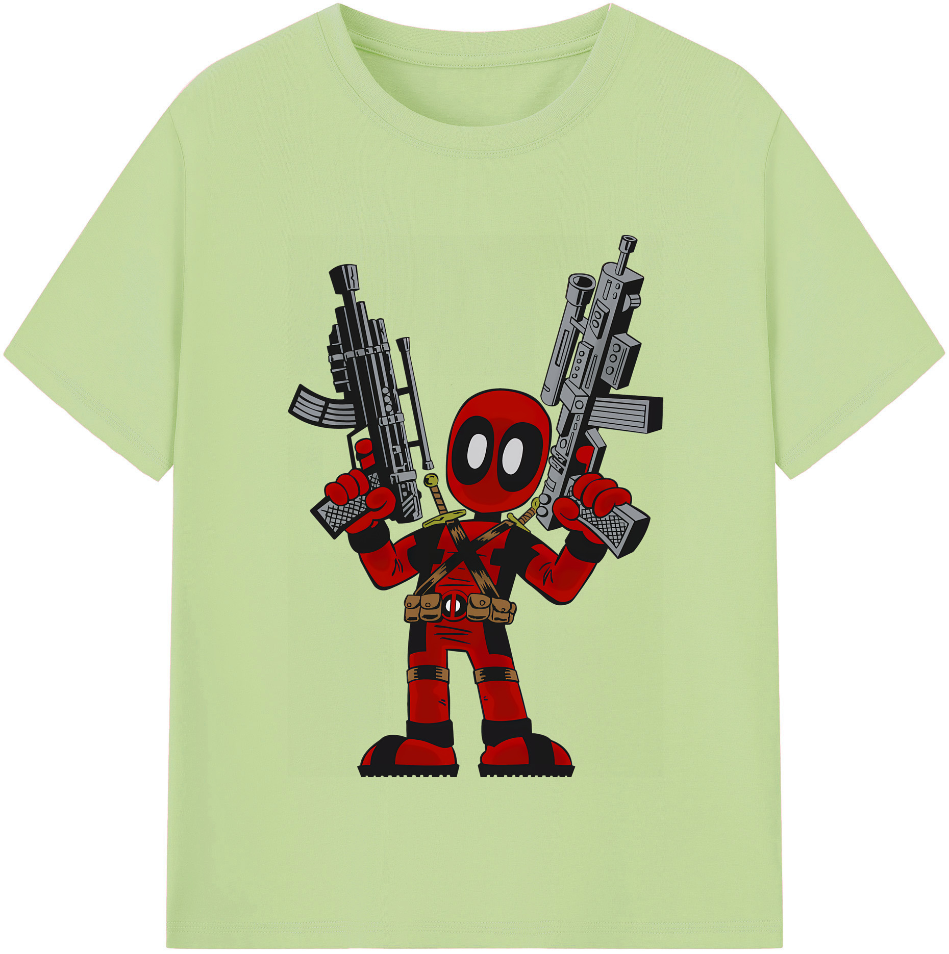 （画像用） Deadpool デッドプール 綿100％半袖Tシャツ（フロントプリント）